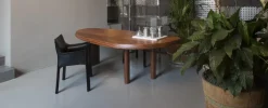 New Pamono Table in Free Form in Wood by Charlotte Perriand for Cassina