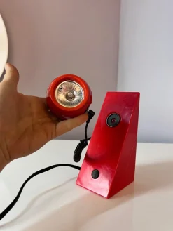 Clearance Pamono Table Lamp in Red with Magnetic Ball Head from Leuchten