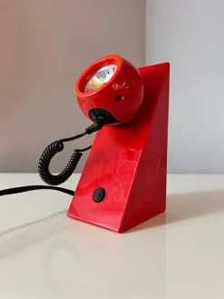 Clearance Pamono Table Lamp in Red with Magnetic Ball Head from Leuchten