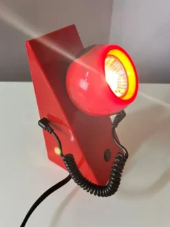Clearance Pamono Table Lamp in Red with Magnetic Ball Head from Leuchten