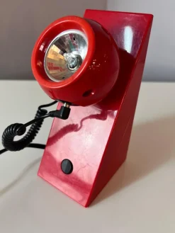 Clearance Pamono Table Lamp in Red with Magnetic Ball Head from Leuchten