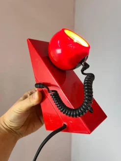 Clearance Pamono Table Lamp in Red with Magnetic Ball Head from Leuchten