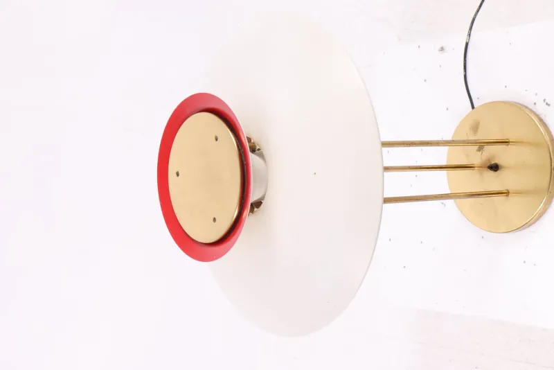 Pamono Table Lamp with Lacquered Shades and Brass Frame by Poul Henningsen for Louis Poulsen, 1980s> Table Lamps