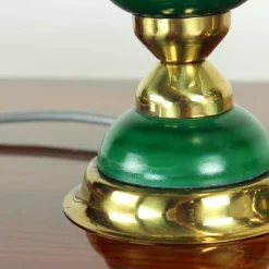 Pamono Table Lamps in Opaline Glass and Brass, Former Czechoslovakia, 1955, Set of 2><noscript><img width=