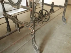 Pamono Table on Necchi Sewing Machine Base, 1920s><noscript><img width=