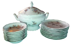 Clearance Pamono Table Service Ankara Model from Tharaud Limoges, Set of 18