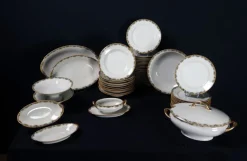 Pamono Table Service in Limoges Porcelain by Betoule et Legrand, 1890s, Set of 57> Dinnerware Accessories