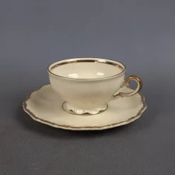 Online Pamono Table Set in White and Gold Porcelain from Seltmann Weiden Bavaria Theresia, 1960s, Set of 6