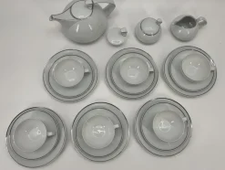 Sale Pamono Tac Tea Service in Platinum by Walter Gropius for Rosenthal, Set of 25