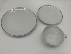 Sale Pamono Tac Tea Service in Platinum by Walter Gropius for Rosenthal, Set of 25