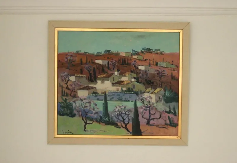 Clearance Pamono Tage Gavik, Blooming Almond Tree, Andalusia, Spain, 1950s, Oil on Canvas, Framed