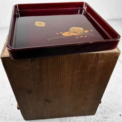 Clearance Pamono Taishō Era Wooden Lacquerware Maki-E Tray, Japan, 1920s
