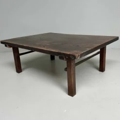 Pamono Taishō Period Minimalist Low Wooden Table, Japan, 1920s
