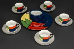 Pamono Taitü Venezia Coffee Service in Mondrian Design by Emilio Bergamin, Italy, 1984><noscript><img width=