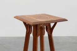 Pamono Tall Art Deco French Oak Console Table, 1920s><noscript><img width=