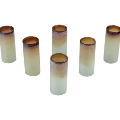 Pamono Tall Art Glass Glasses by Napoleone Martinuzzi for Venini, Murano, Italy, 1940s, Set of 6> Glassware