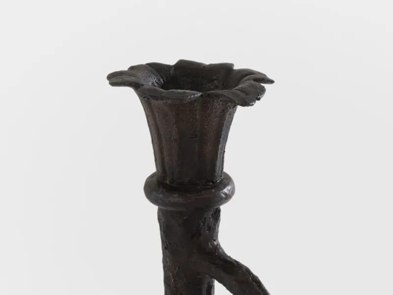 Pamono Tall Brutalist French Bronze Candleholder, 1940> Candleholders
