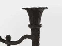 Pamono Tall Brutalist French Bronze Candleholder, 1940><noscript><img width=