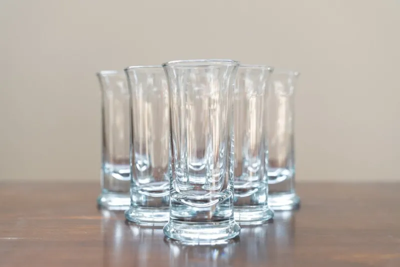 Pamono Tall Crystal Liqueur Glasses, 1970, Set of 6> Glassware