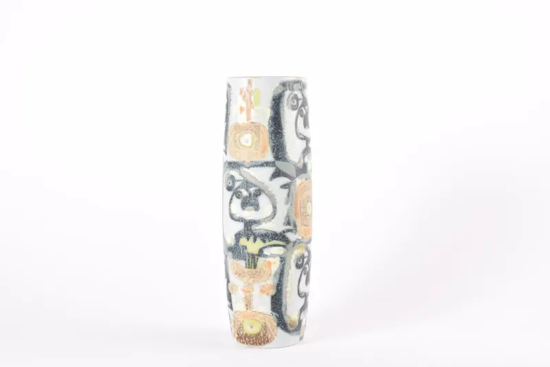 Pamono Tall Danish Modern Ceramic Baca Vase by Johanne Gerber for Royal Copenhagen, 1970s> Vases