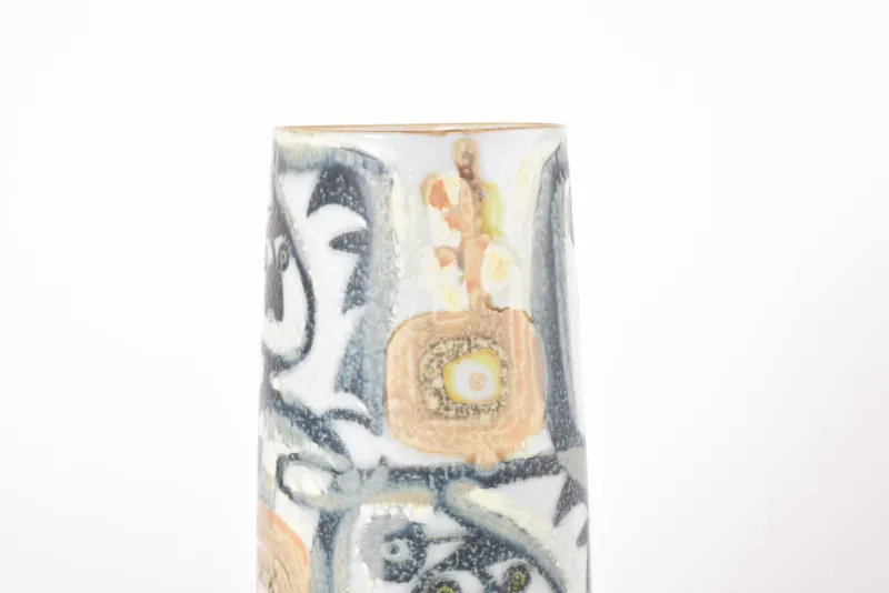 Pamono Tall Danish Modern Ceramic Baca Vase by Johanne Gerber for Royal Copenhagen, 1970s> Vases