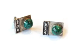 Pamono Taxco Style Silver Cufflinks, Set of 2> Cufflinks