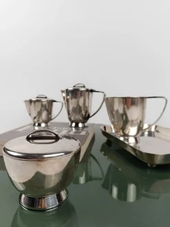 Pamono Tea / Coffee Set attributed to Gio Ponti for Parco Dei Principi Hotel, Rome, 1960s, Set of 5> Coffee & Tea Service