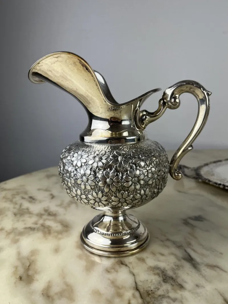 Online Pamono Tea and Coffee Service & Tray in 800 Silver, Italy, 1980s, Set of 5