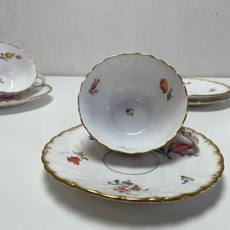 Discount Pamono Tea Cups in French Porcelain, Set of 6
