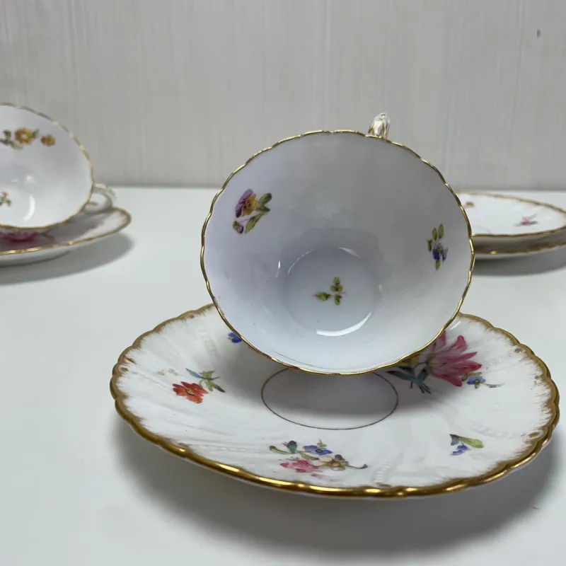 Discount Pamono Tea Cups in French Porcelain, Set of 6