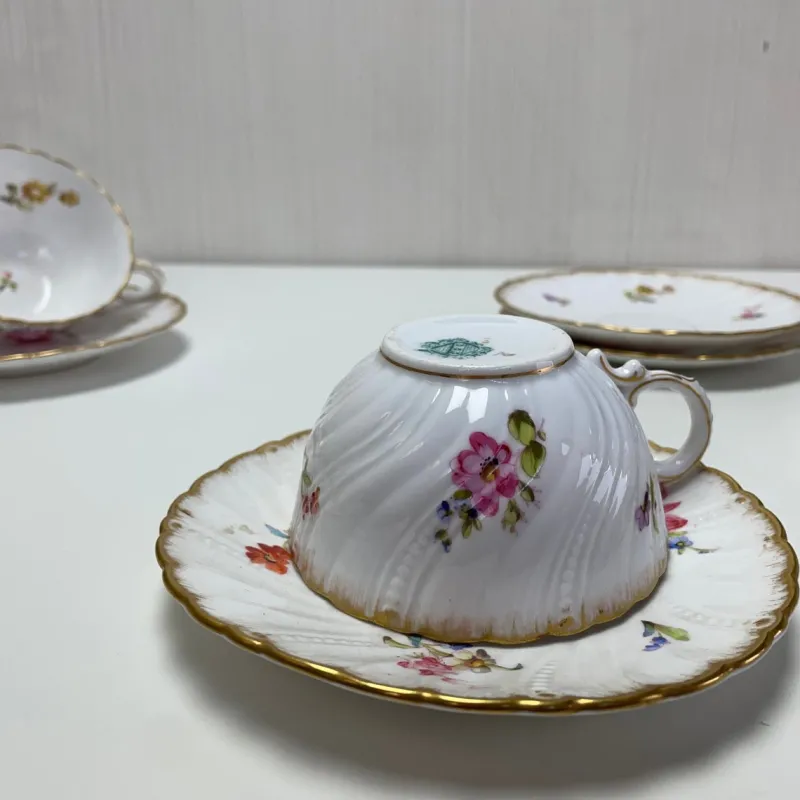 Discount Pamono Tea Cups in French Porcelain, Set of 6