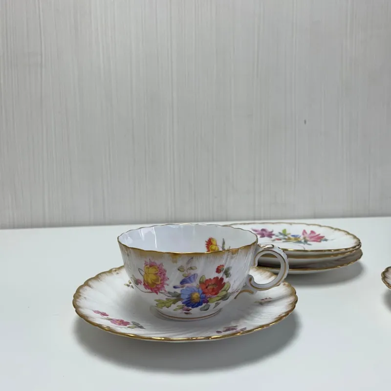 Discount Pamono Tea Cups in French Porcelain, Set of 6