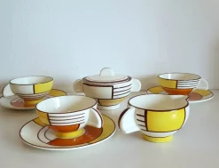 New Pamono Tea Service by Eva Stricker-Zeisel for Schramberg, 1920s, Set of 9