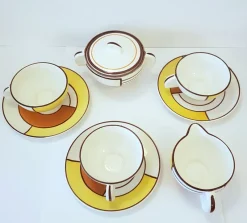 New Pamono Tea Service by Eva Stricker-Zeisel for Schramberg, 1920s, Set of 9