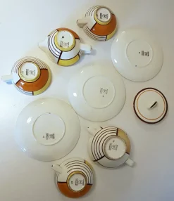 New Pamono Tea Service by Eva Stricker-Zeisel for Schramberg, 1920s, Set of 9