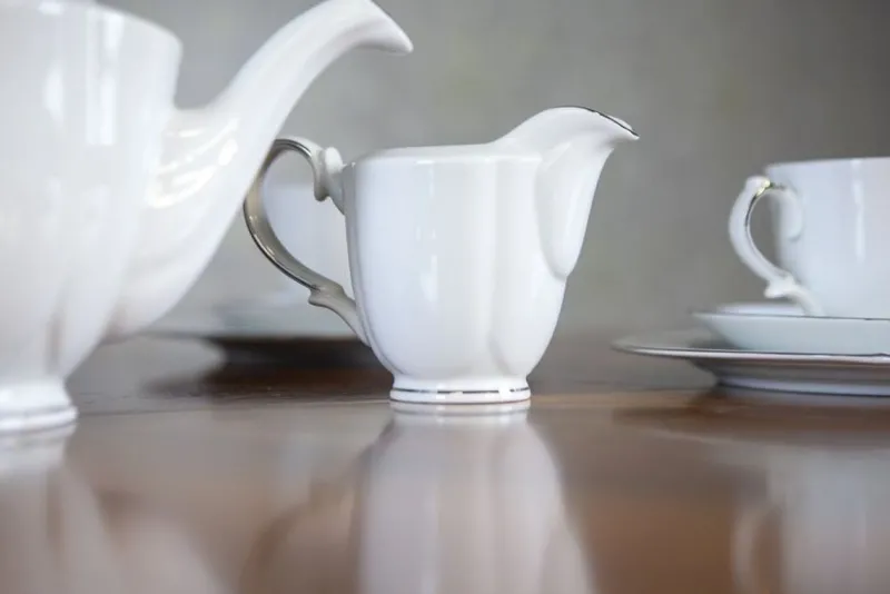 Pamono Tea Service for Six People from Bogucice Porcelain, Set of 21> Tabletop|Coffee & Tea Service