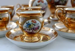 Pamono Tea Service in Porcelain, 1949, Set of 15><noscript><img width=
