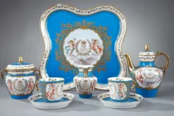 Discount Pamono Tea Service Set from Sevres and Château Des Tuileries, Set of 8