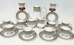 Pamono Tea Set in Scheherazade Pattern attributed to Noritake, Japan, 1960s, Set of 23><noscript><img width=