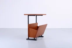 New Pamono Teak and Black Magazine Rack by Cees Braakman for Pastoe, 1950s