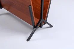 Outlet Pamono Teak and Black Magazine Rack by Cees Braakman for Pastoe, 1950s