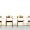 Pamono Teak and Leatherette Dining Chairs, 1960s, Set of 4> Side Chairs & Dining Chairs
