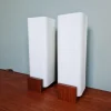 New Pamono Teak and White Opaline Wall Lights by Louis Kalff, 1960, Set of 2