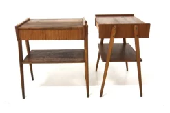 Sale Pamono Teak Bedside Tables from Carlström, Sweden, 1960s, Set of 2