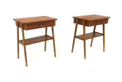 New Pamono Teak Bedside Tables, Sweden, 1960s, Set of 2