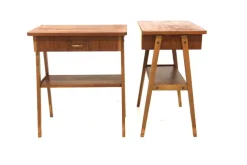 New Pamono Teak Bedside Tables, Sweden, 1960s, Set of 2