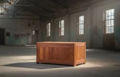 Pamono Teak Chest by O. Schjøll & B. K. for Randers Møbelfabrik, Denmark, 1960s><noscript><img width=