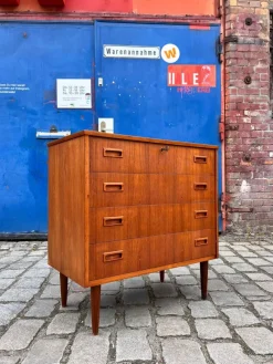 Discount Pamono Teak Chest of Drawers with Lock, Denmark