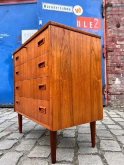Discount Pamono Teak Chest of Drawers with Lock, Denmark