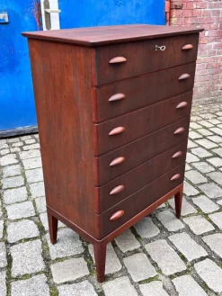 Discount Pamono Teak Chest of Drawers with Lock, Denmark